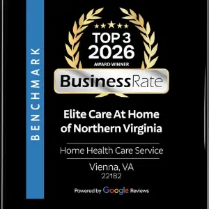 BusinessRate Top 3 2026 award for Home Health Care Service, Elite Care At Home of Northern Virginia, Vienna VA